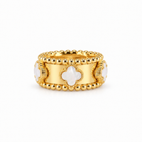 Mother-of-Pearl Clover Statement Ring