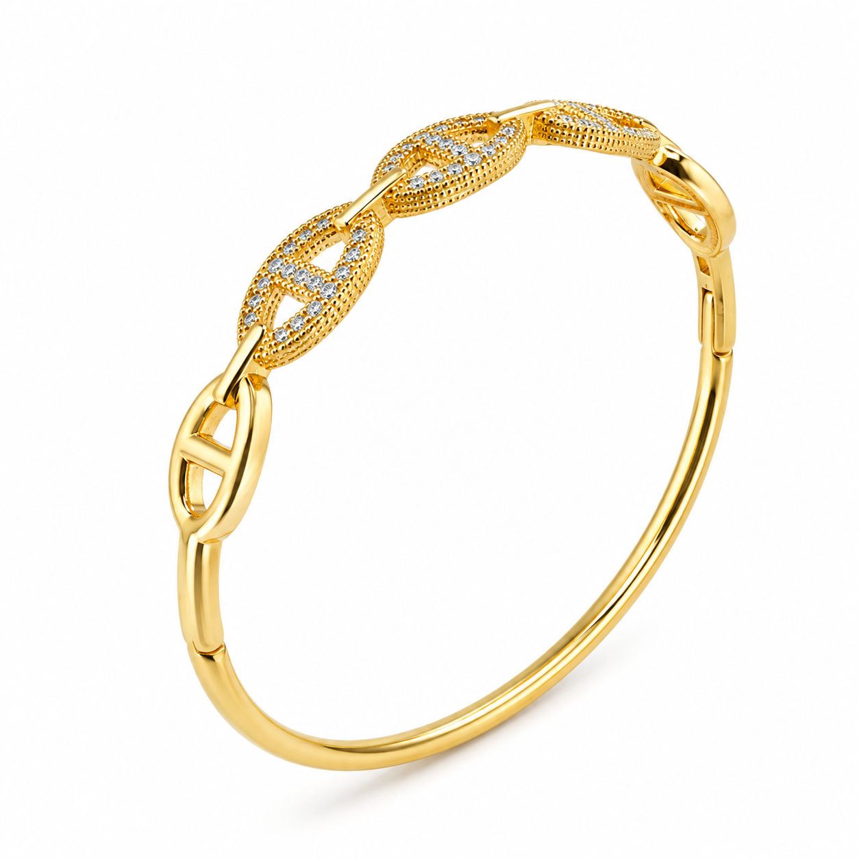 Infinity Crystal Open Bangle