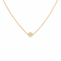 Dainty Pavé Circle Necklace