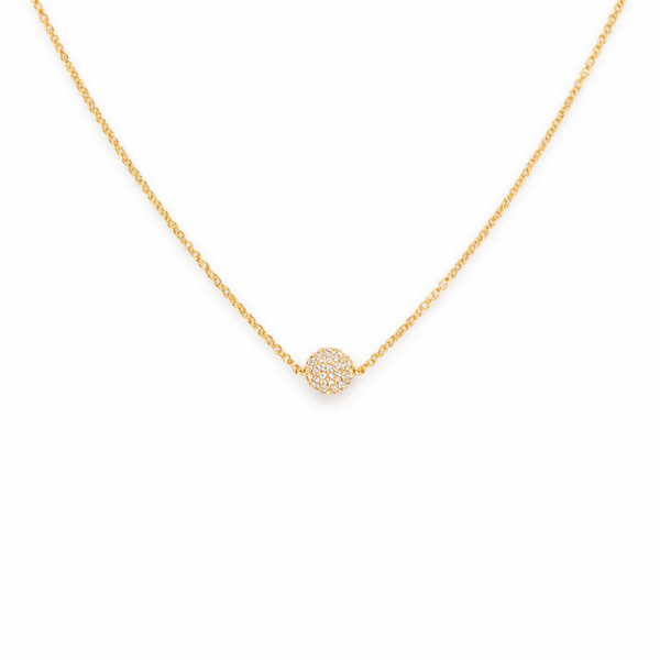 Dainty Pavé Circle Necklace