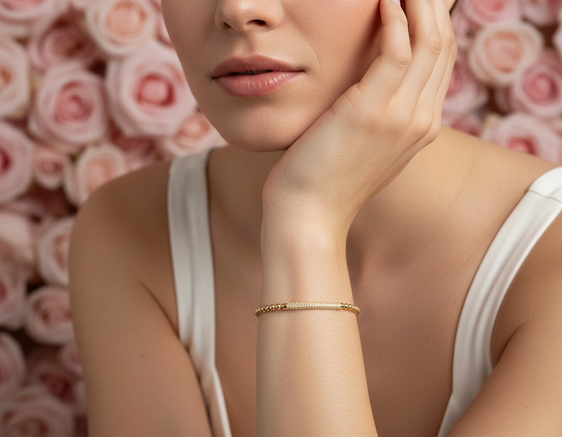 Golden Radiance Bar Bracelet