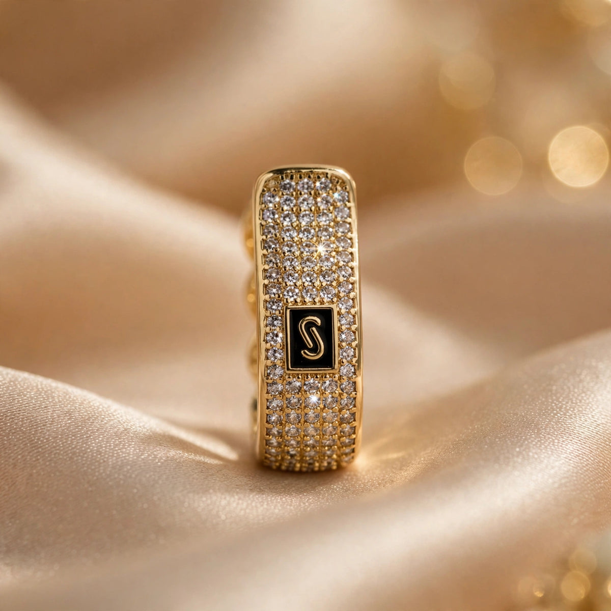 The Allure Gold Pavé Earrings