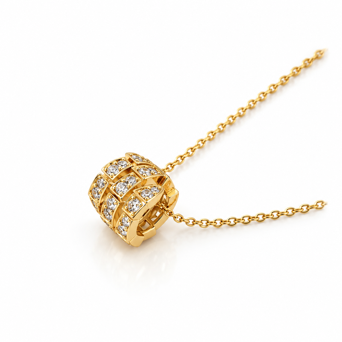 Serpentine Pavé Necklace