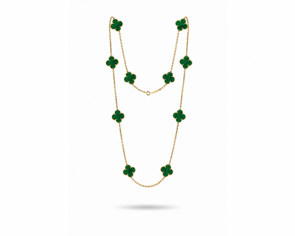 Emerald Clover Layered Necklace