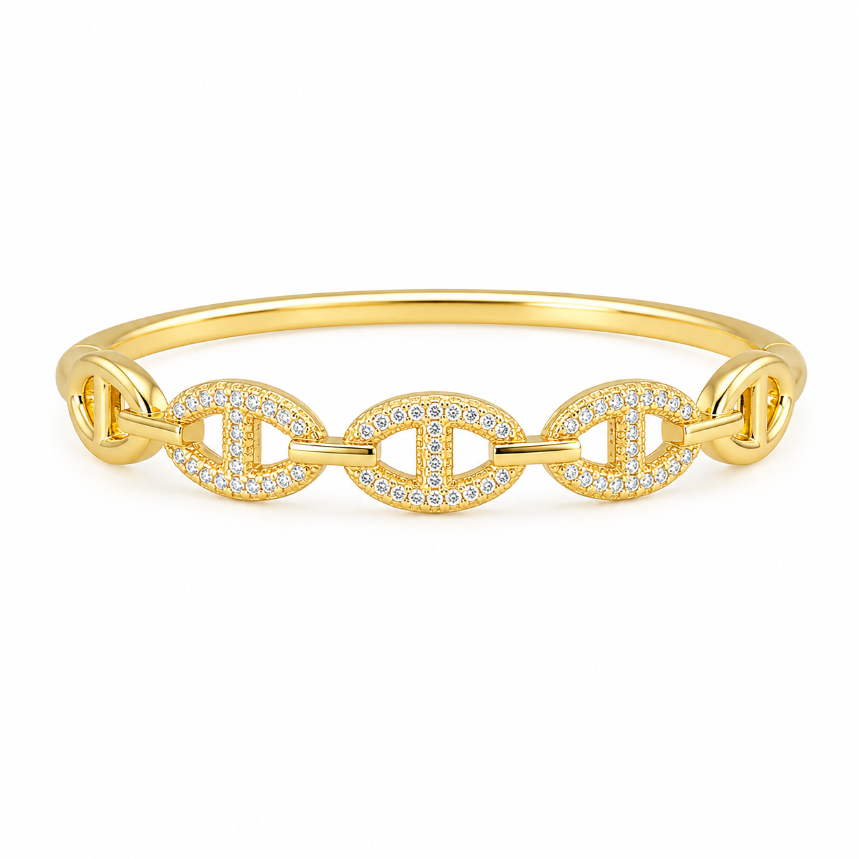 Infinity Crystal Open Bangle