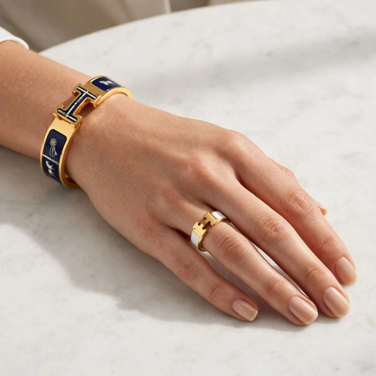 Nile Blue Hieroglyph Bracelet
