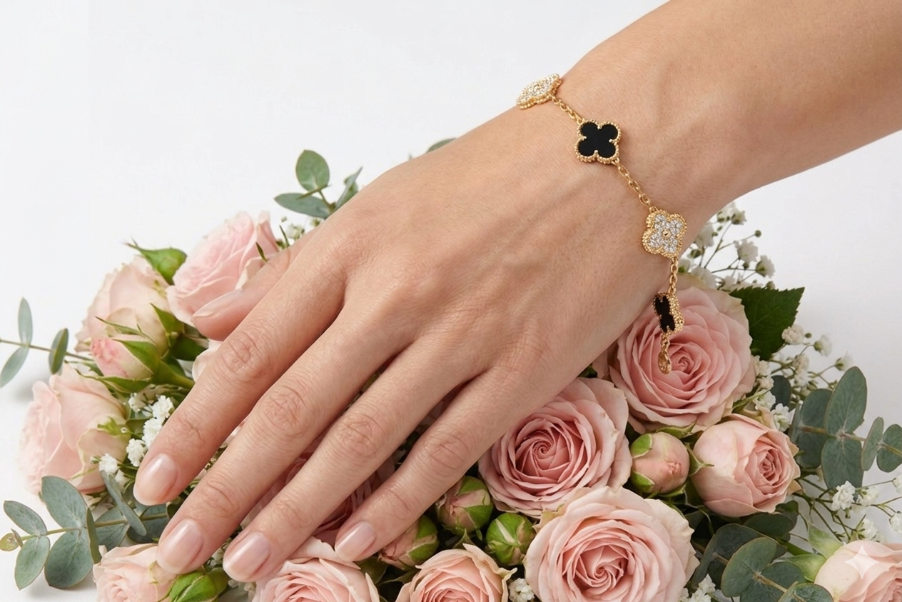 Midnight Clover Bracelet