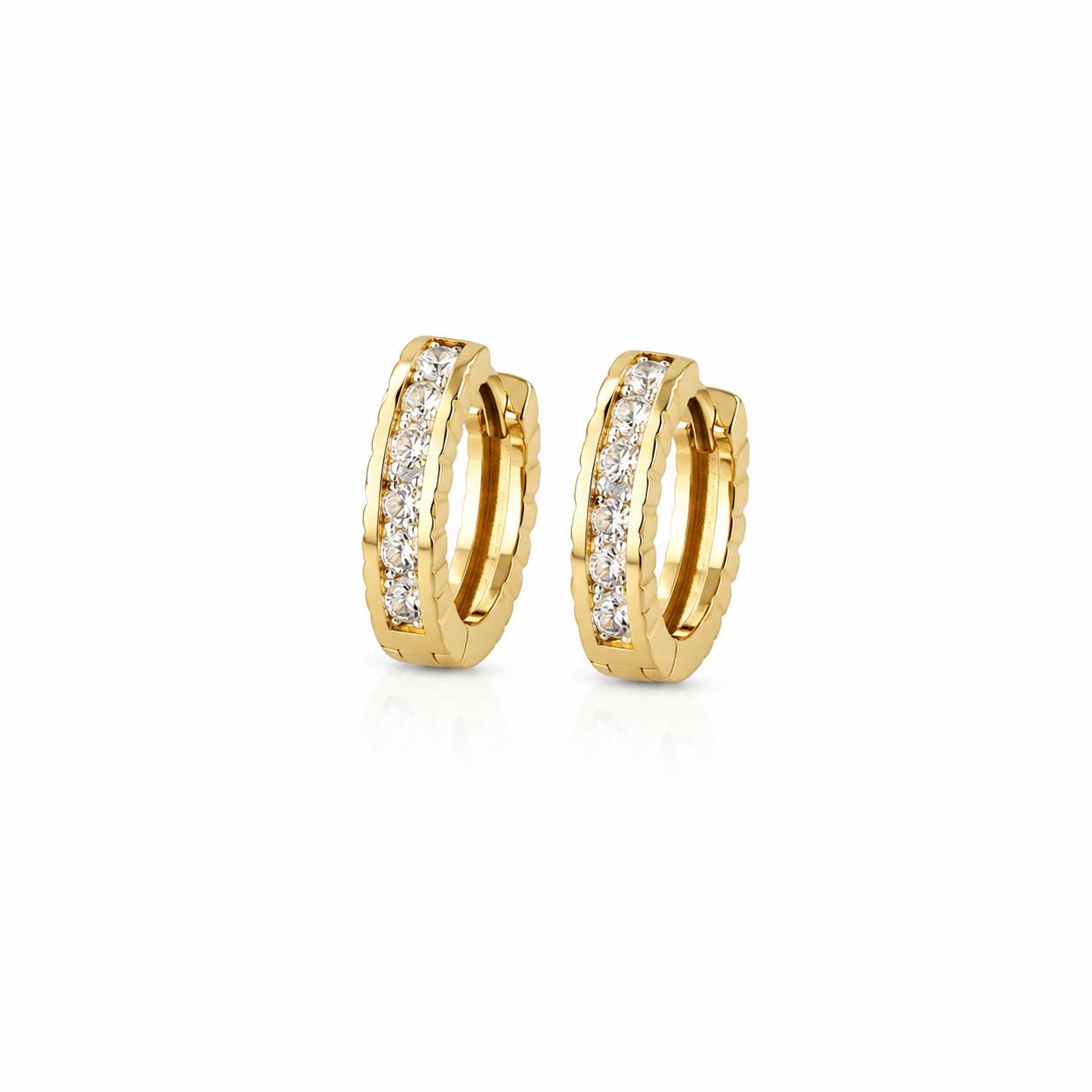 Lumière Princess Cut Huggie Earrings