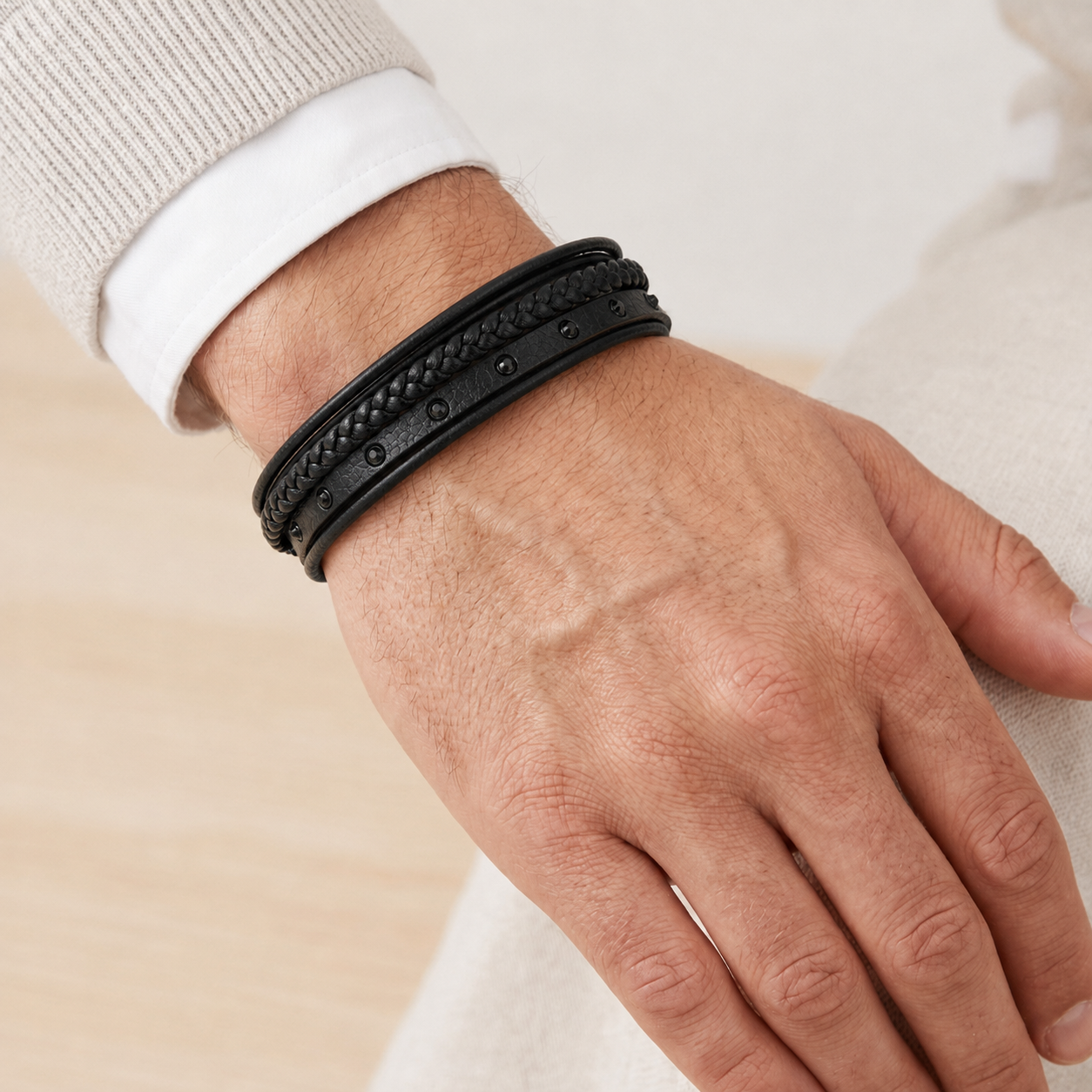 Noir Layered Men’s Bracelet