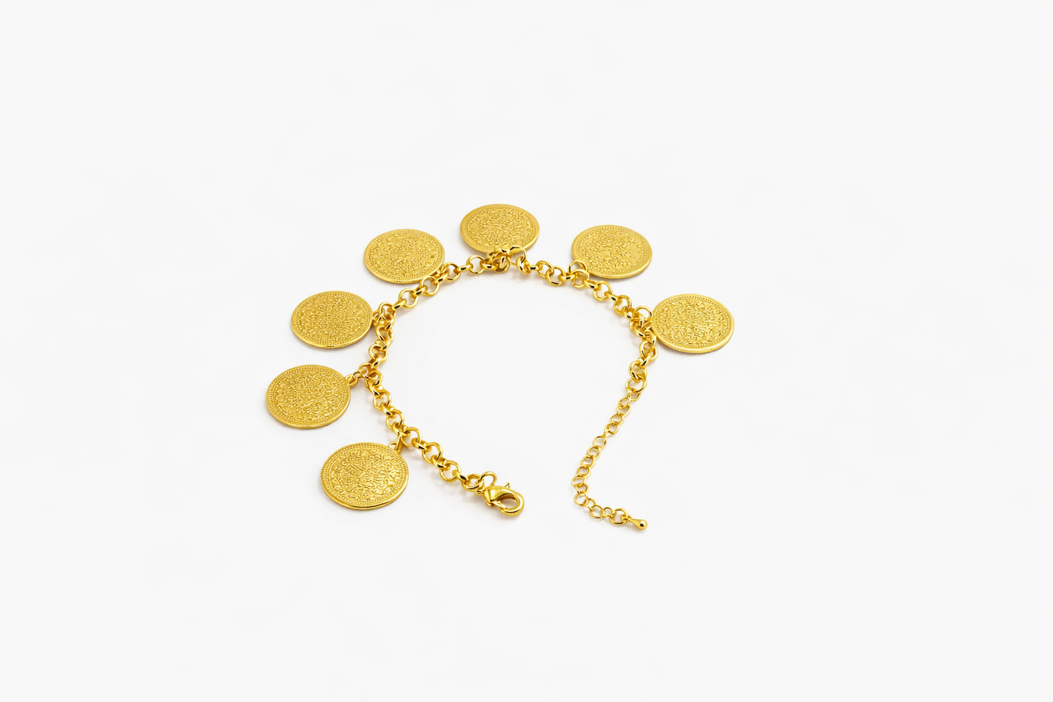 Dalia Gold Coin Charm Bracelet
