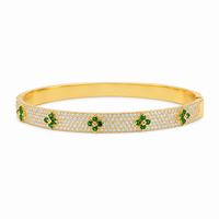 Emerald Fleur Pavé Bangle