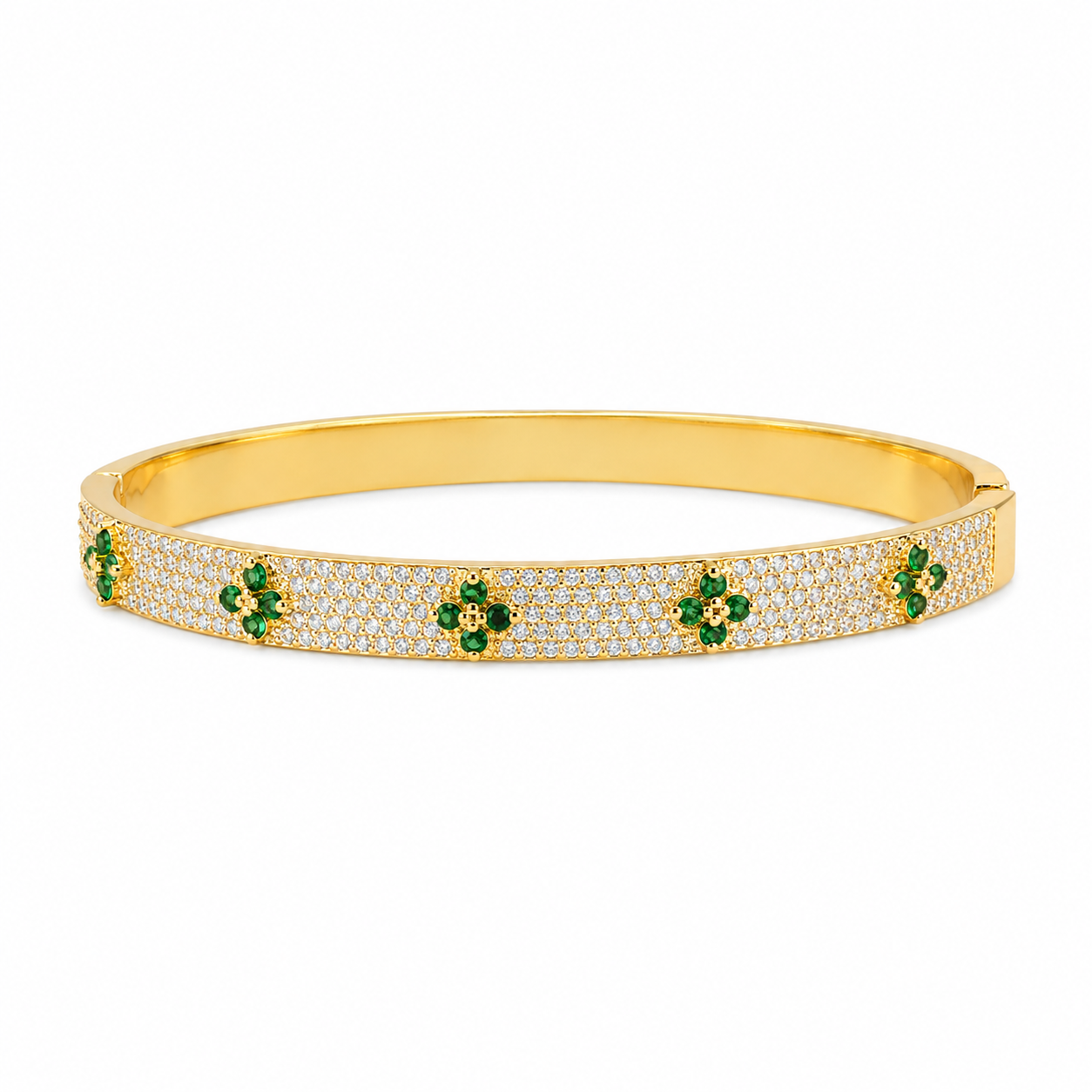 Emerald Fleur Pavé Bangle