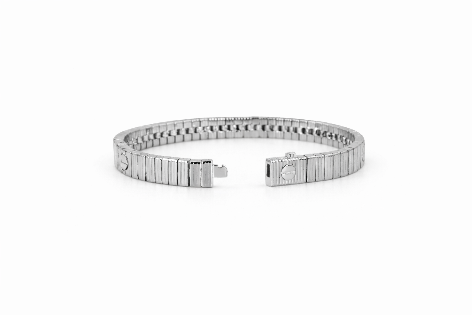 Silver Screw Detail Bracelet
