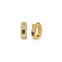 The Allure Gold Pavé Earrings