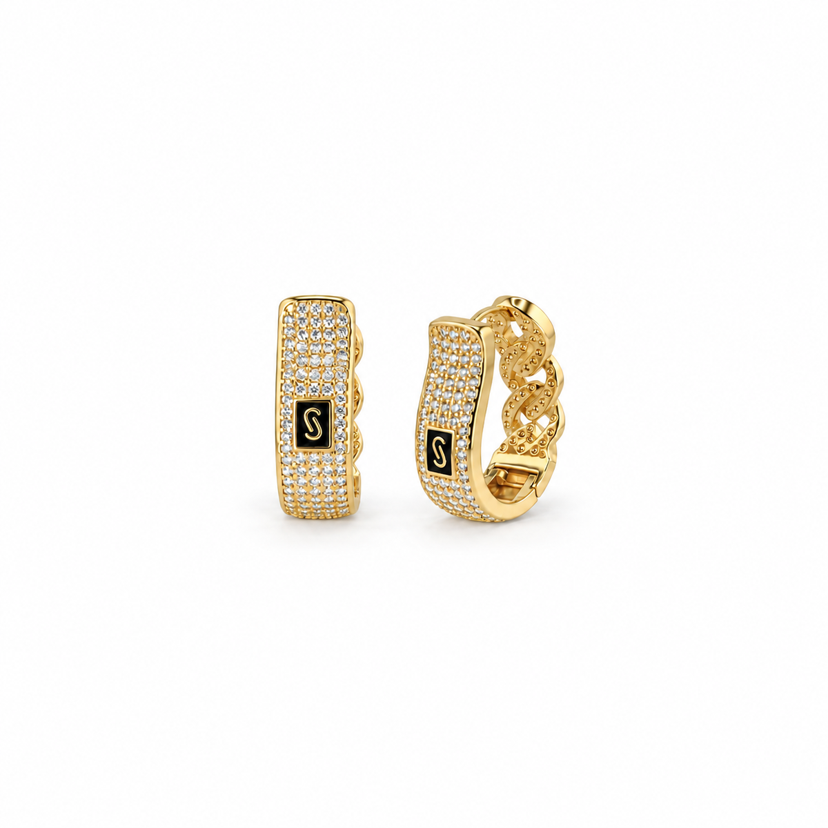 The Allure Gold Pavé Earrings