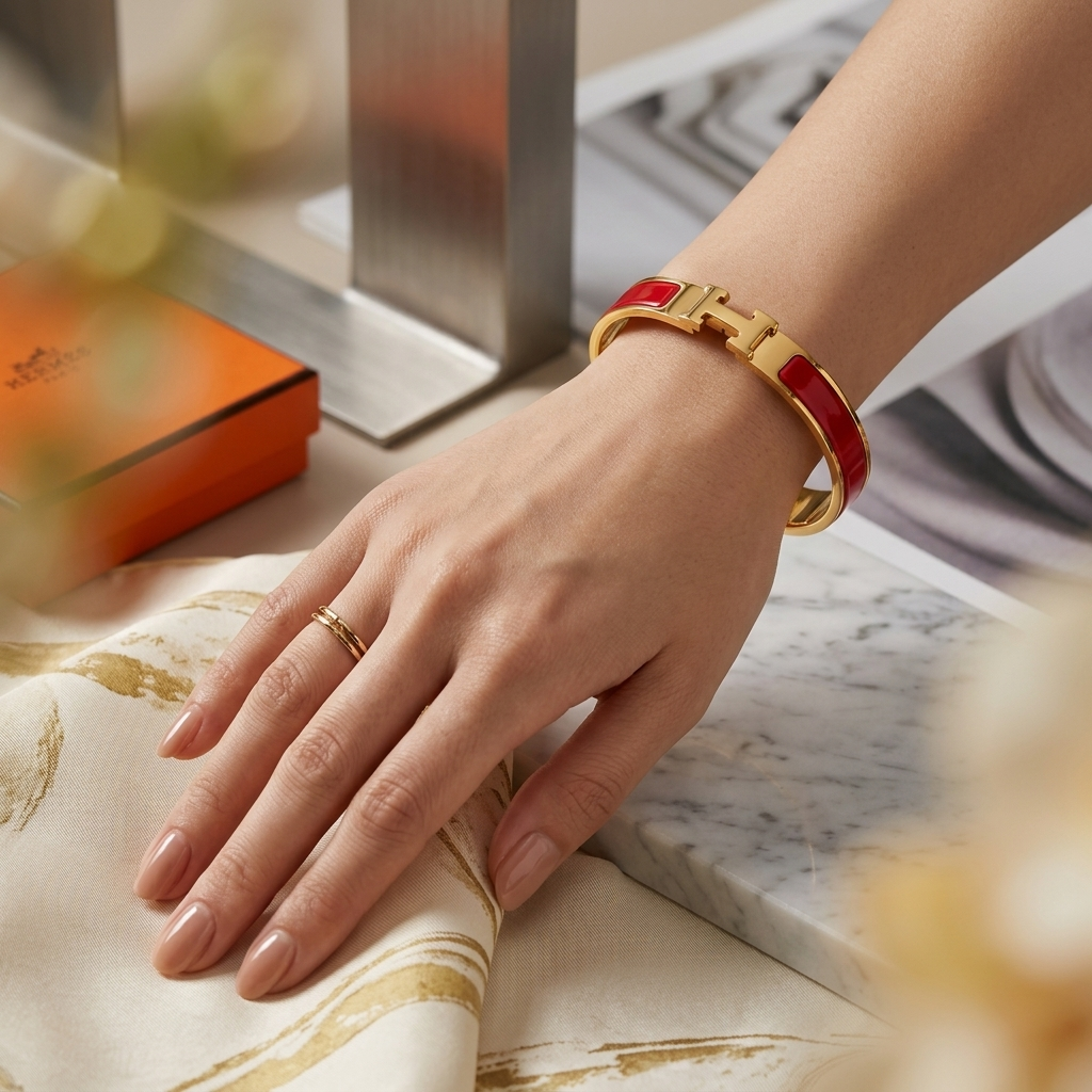 The Riviera Enamel Bracelet – Red