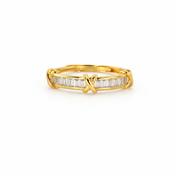 X Gold Signature Ring