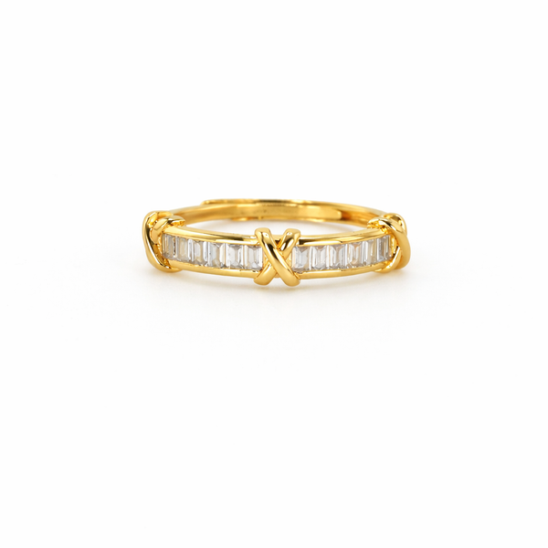 X Gold Signature Ring