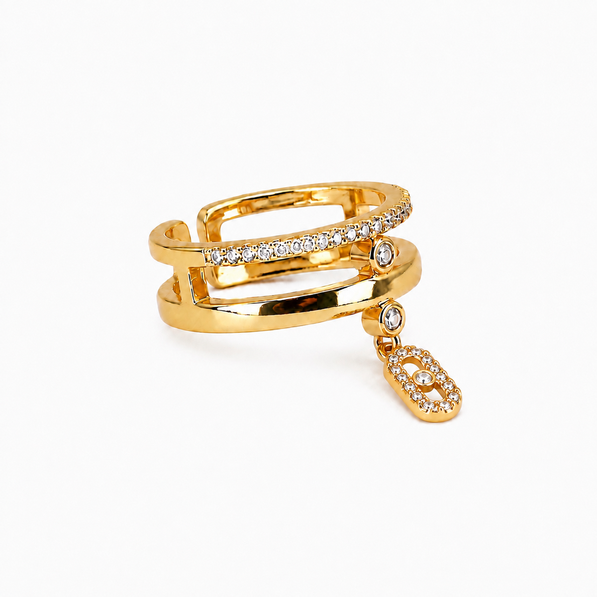 Zircon Drop Open Ring