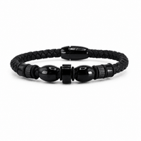 Obsidian Braided Men’s Bracelet