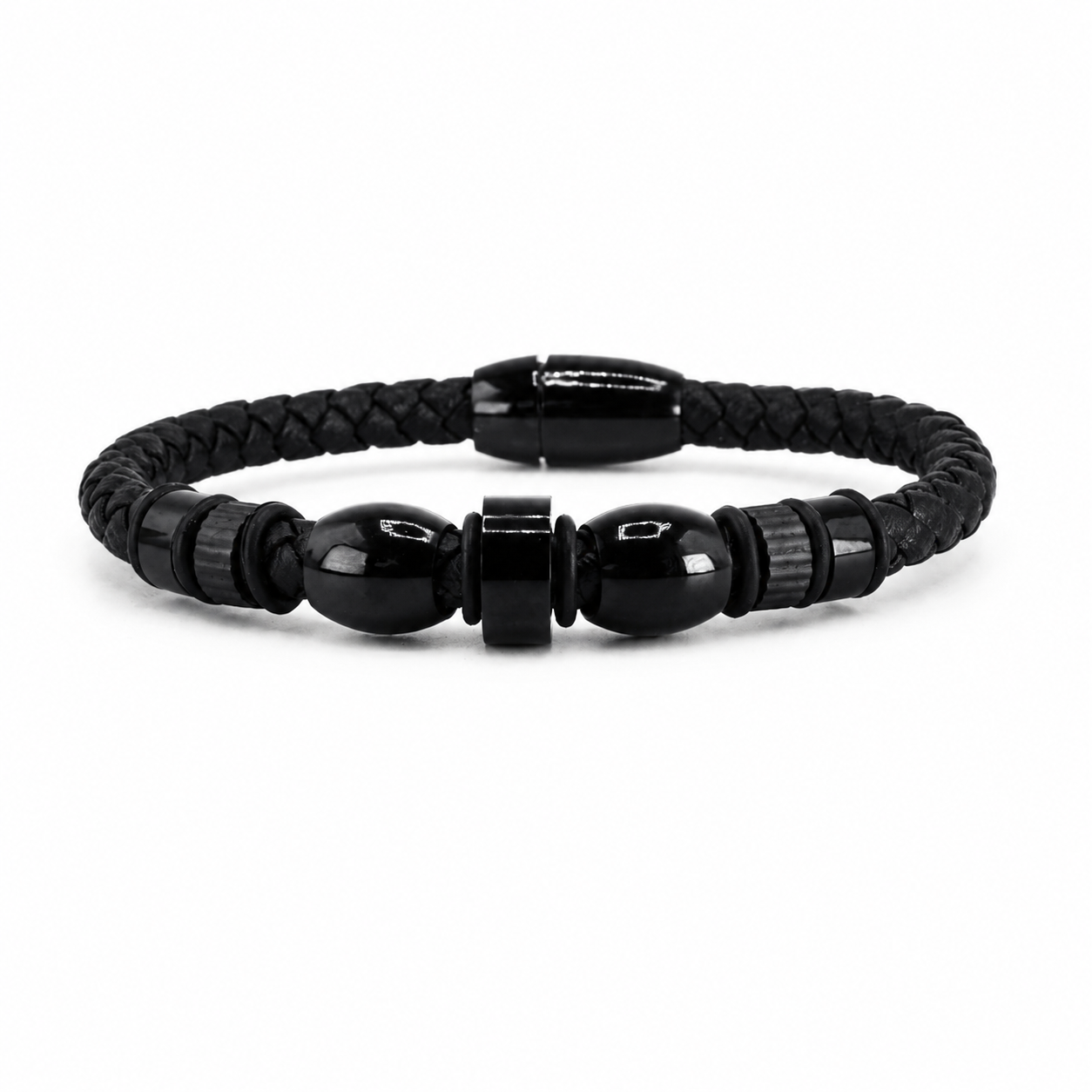 Obsidian Braided Men’s Bracelet