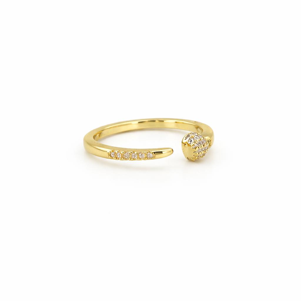 Luna Solitaire Gold Ring