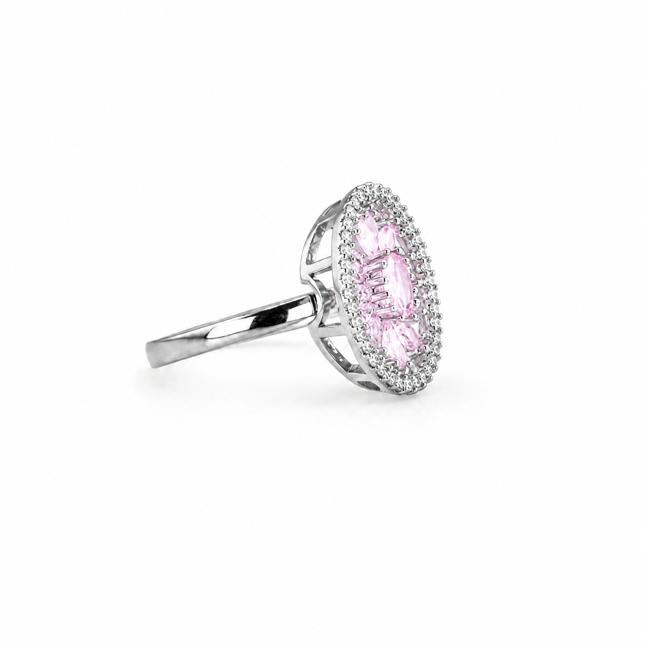 Pink Halo Statement Ring