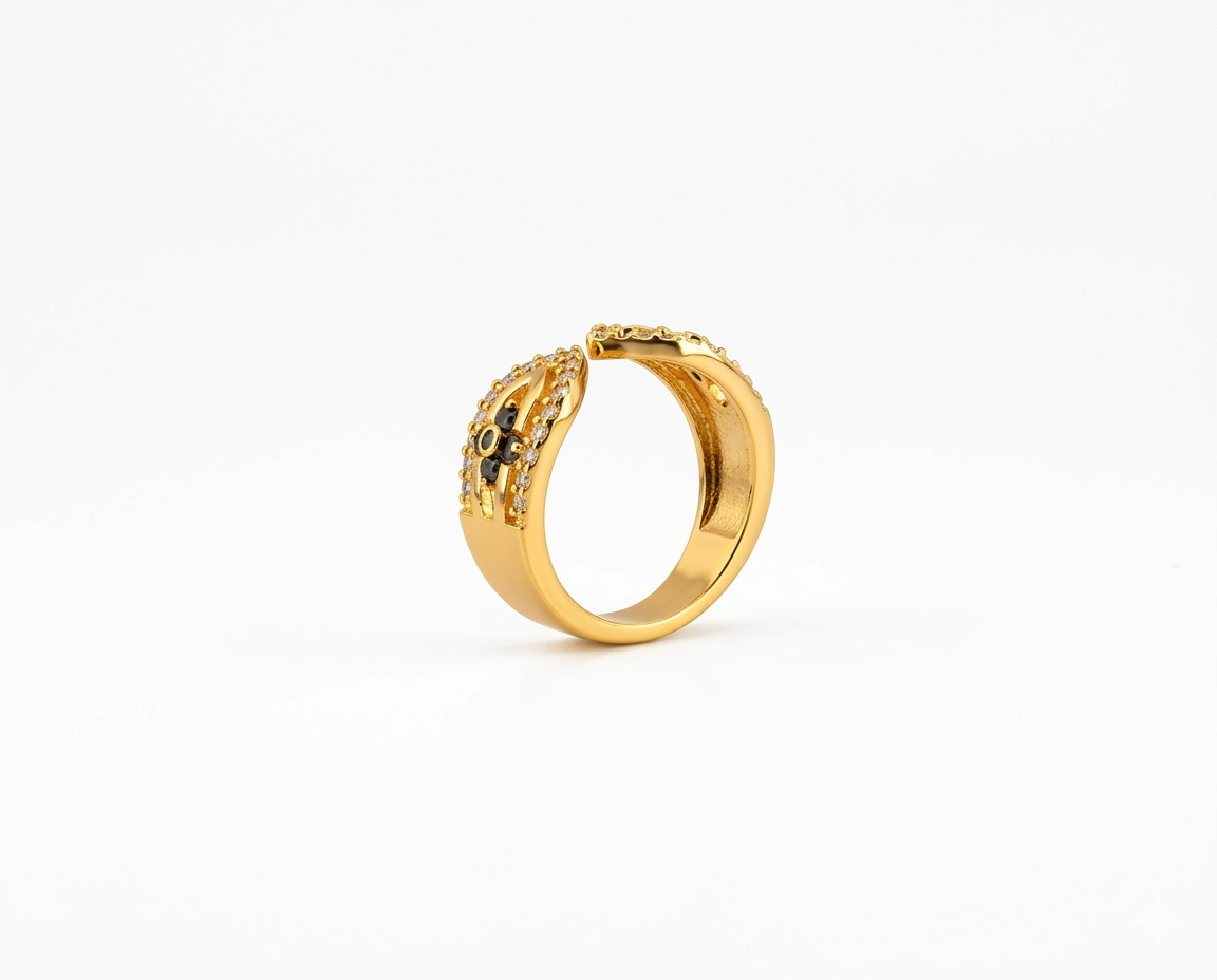 Clover Luxe Double Band Ring