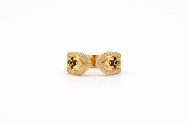 Clover Luxe Double Band Ring