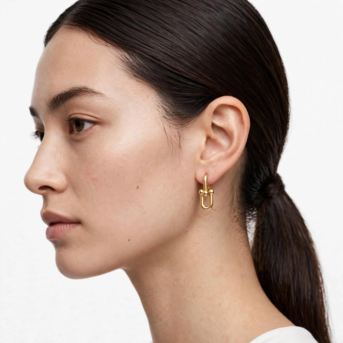 Golden Link Drop Earrings