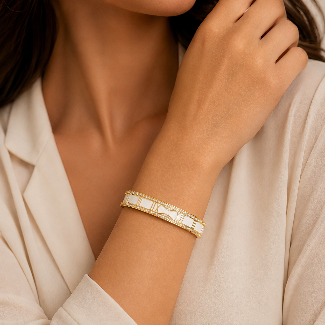 Roman Crystal Bangle