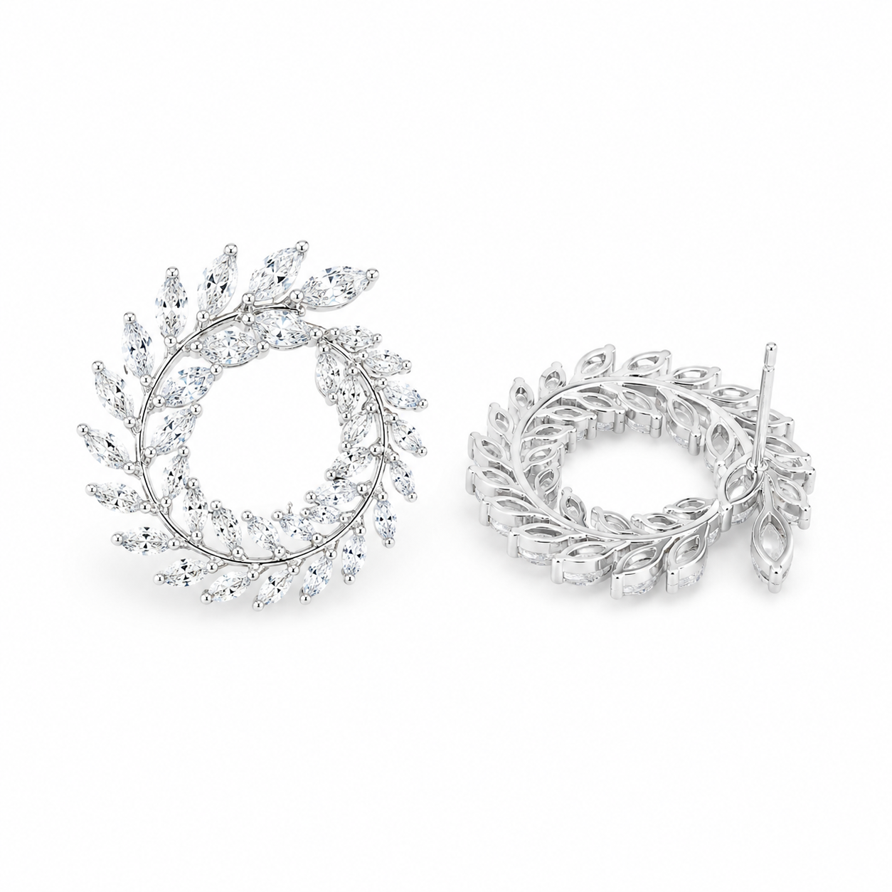 Crystal Laurel Earrings