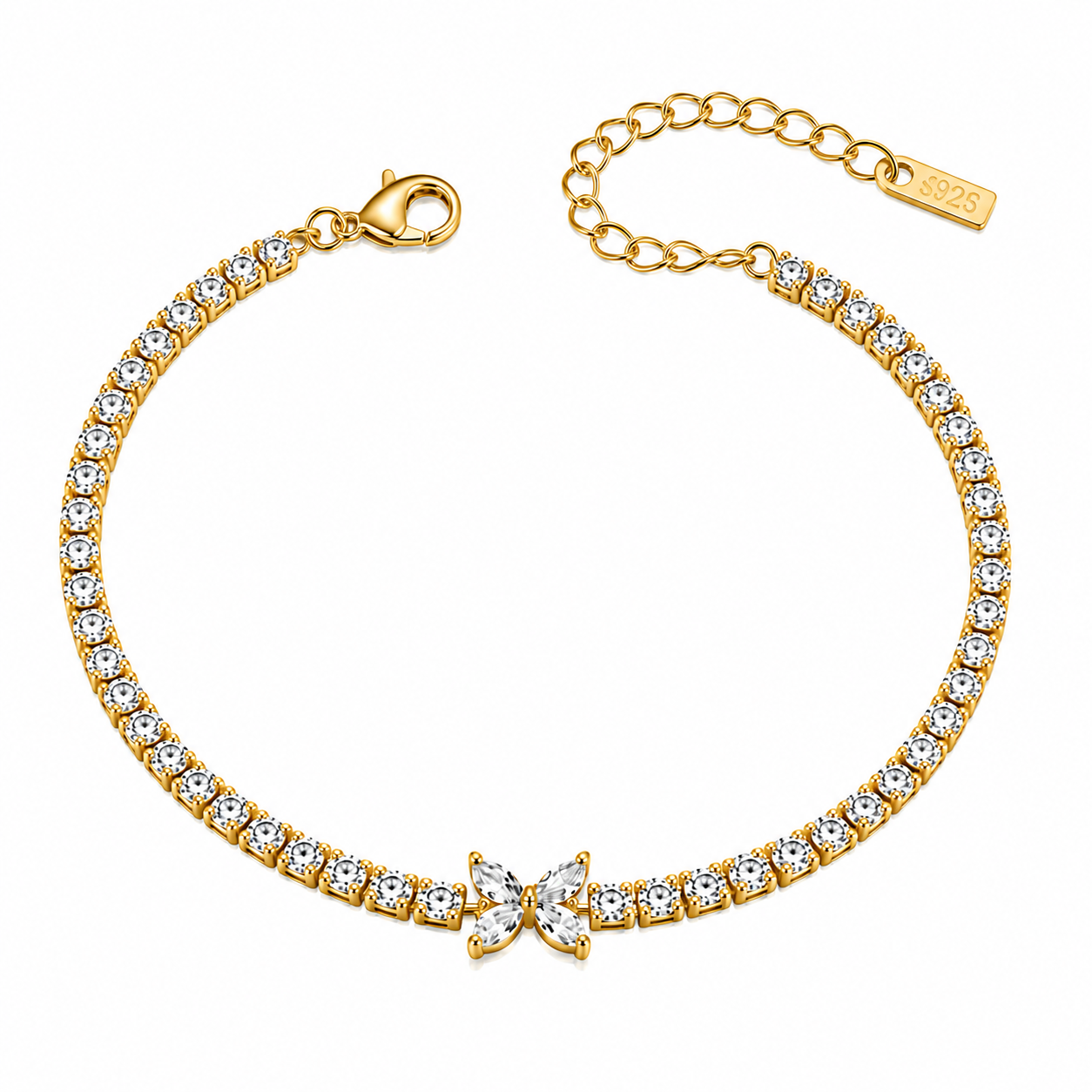 Isabelle Crystal Bow Anklet
