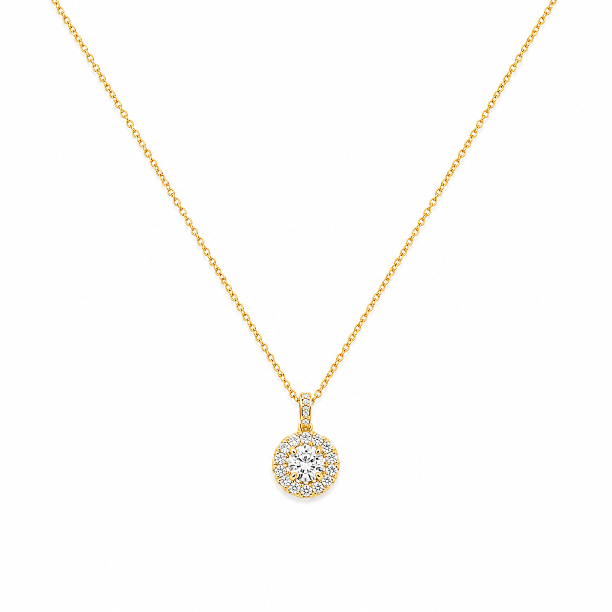Halo Crystal Necklace & Earrings Set