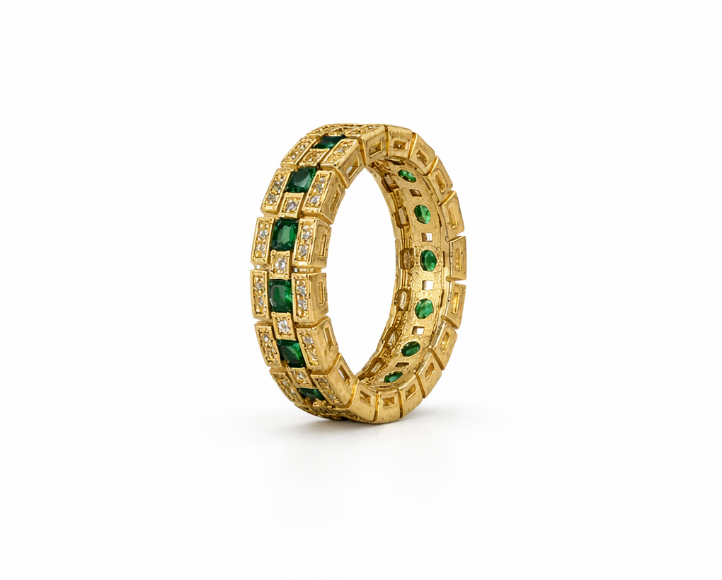 Emerald Royale Gold Ring