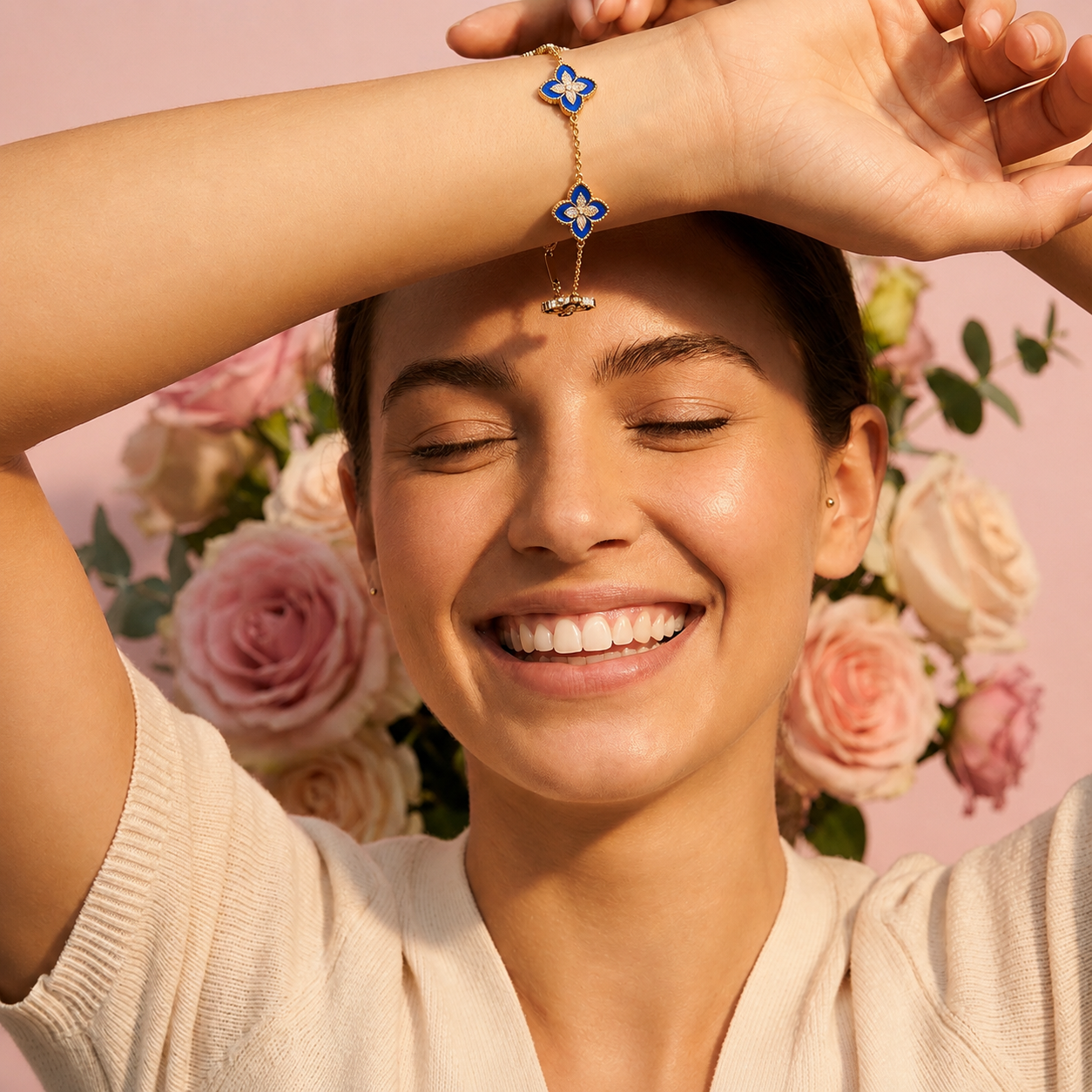Sapphire Clover Bracelet
