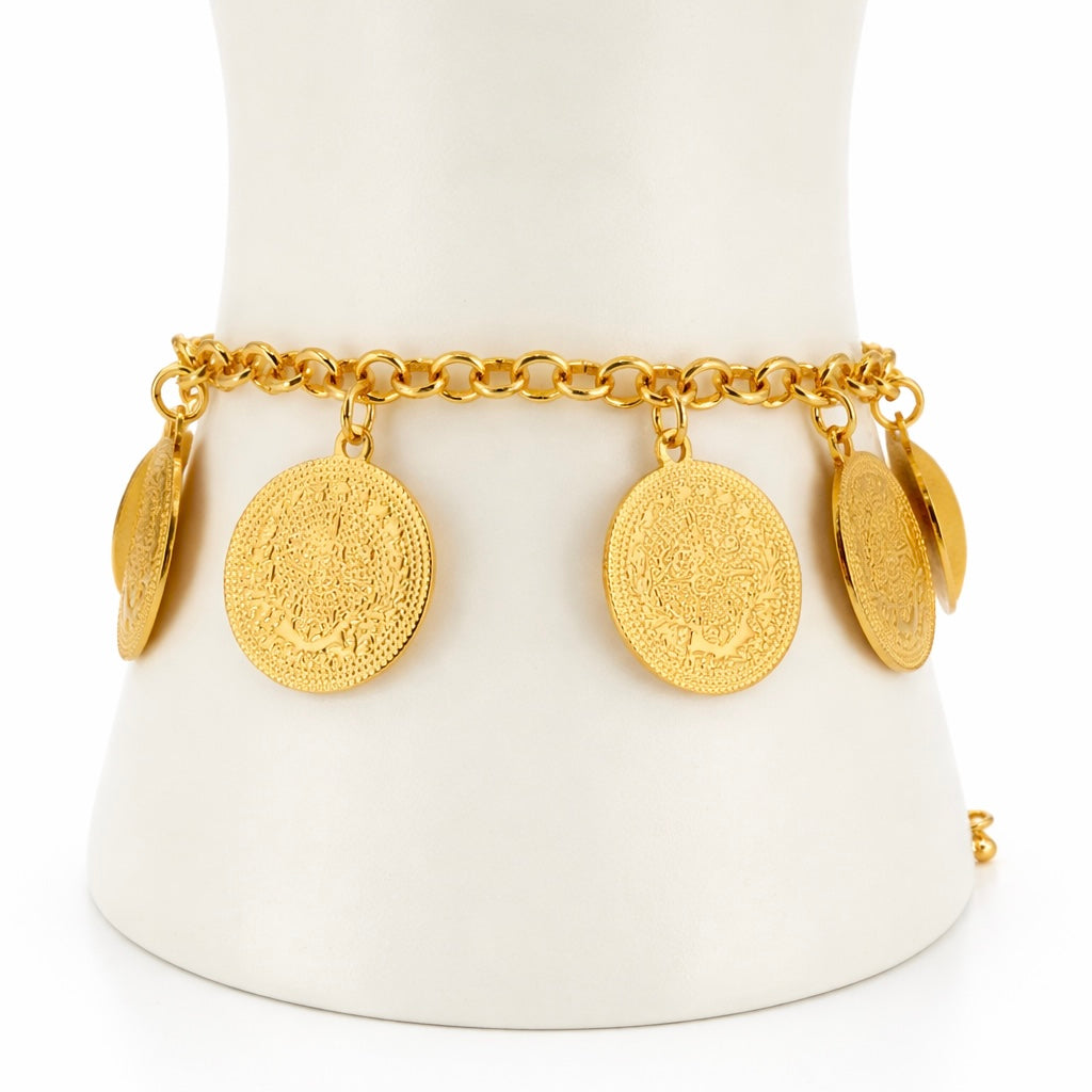 Dalia Gold Coin Charm Bracelet
