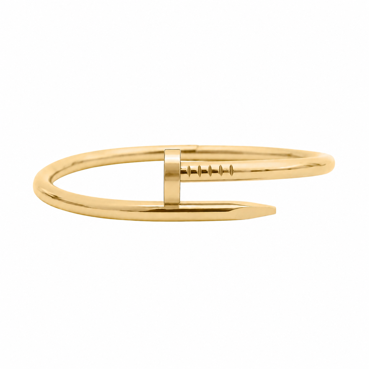 Gold on Gold Screw Bangle