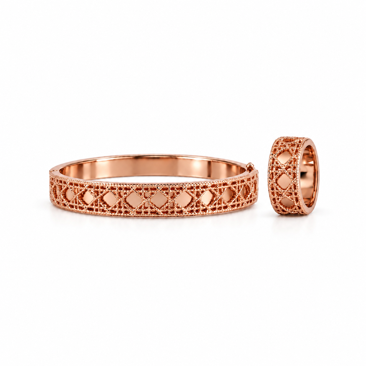Rose Gold Lattice Bracelet