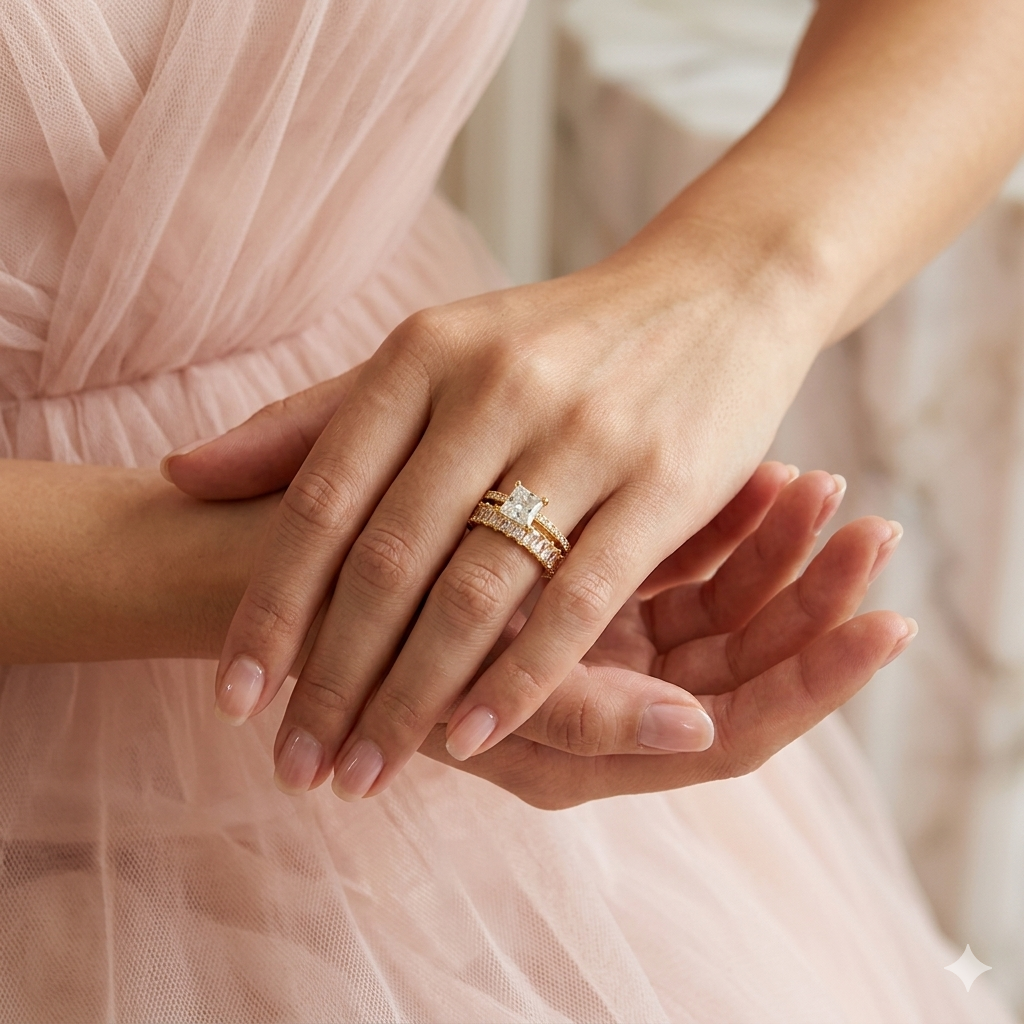 Princess Halo Ring Set