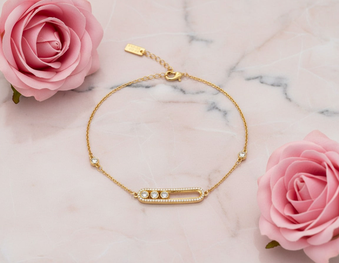 Celeste Crystal Bar Bracelet