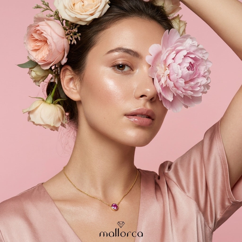 Ruby Solitaire Necklace