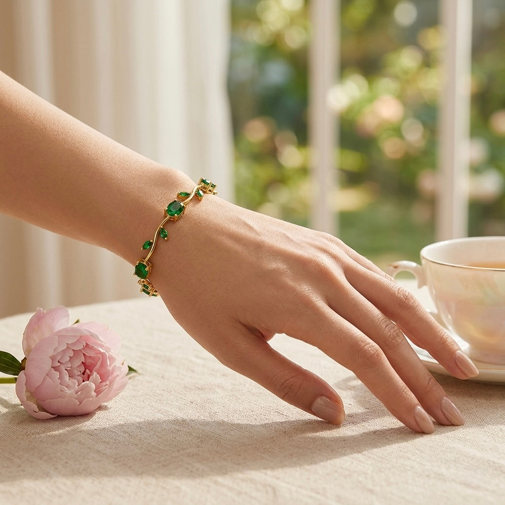 Emerald Blossom Bracelet