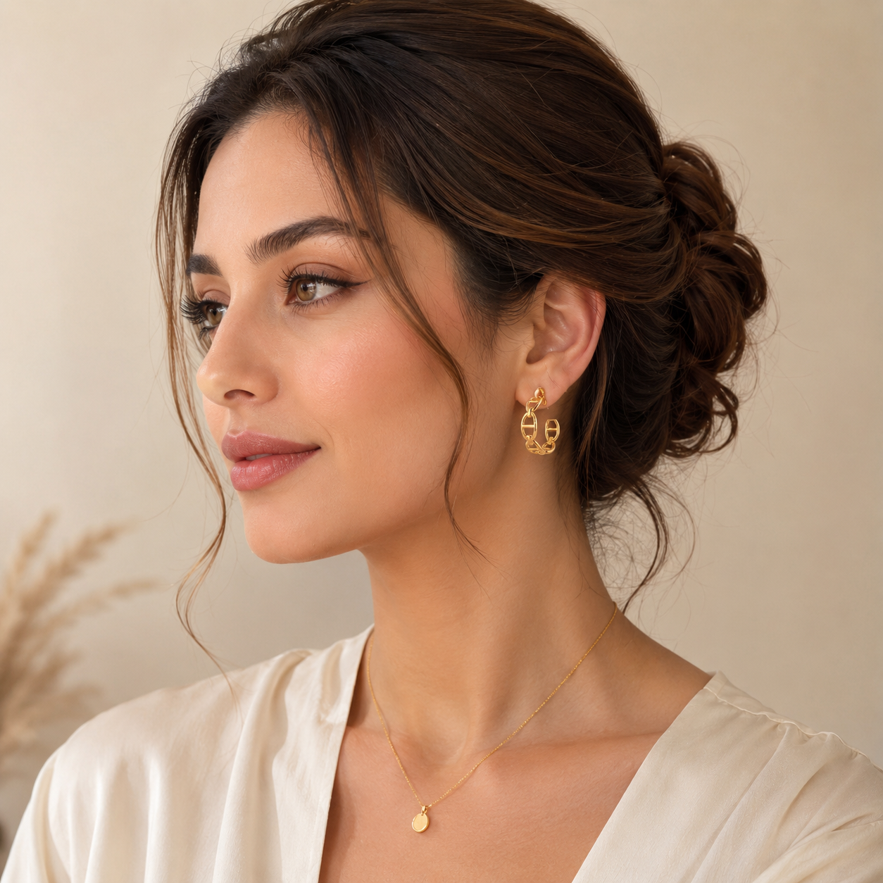 Anchor Link Drop Earrings