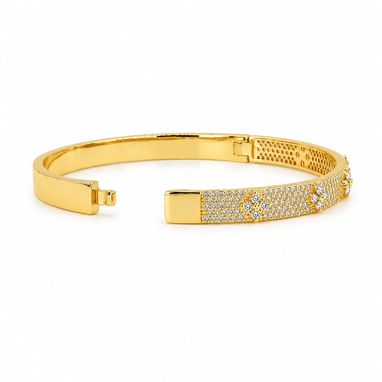 Crystal Fleur Pavé Bangle