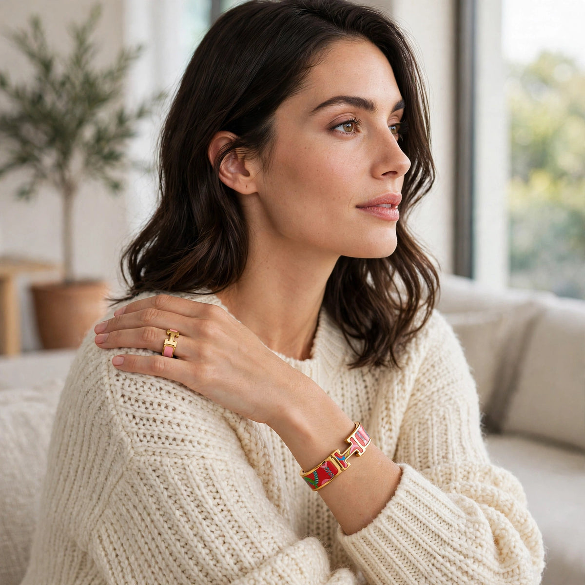 Crimson Mosaic Bracelet