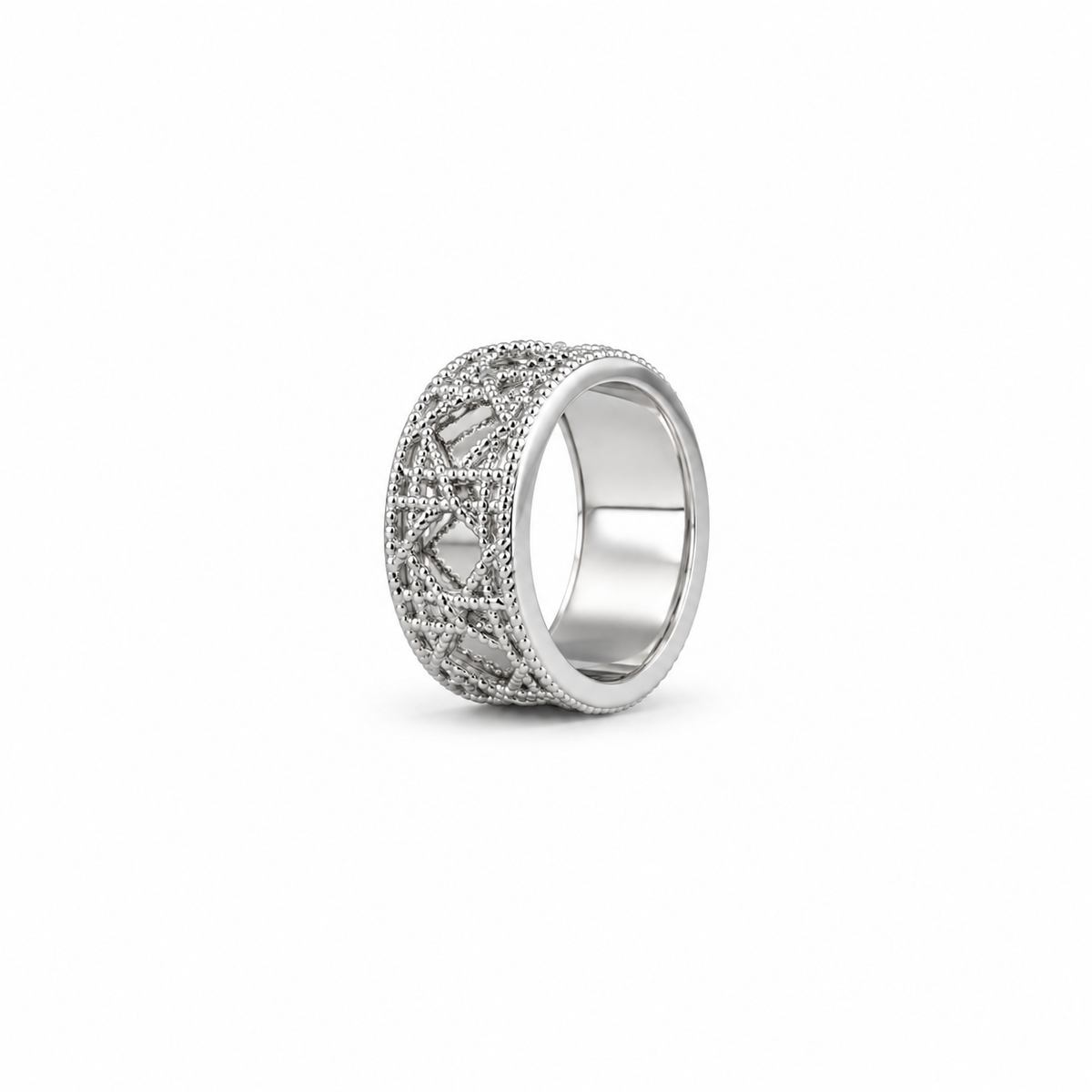 Silver Lattice Ring
