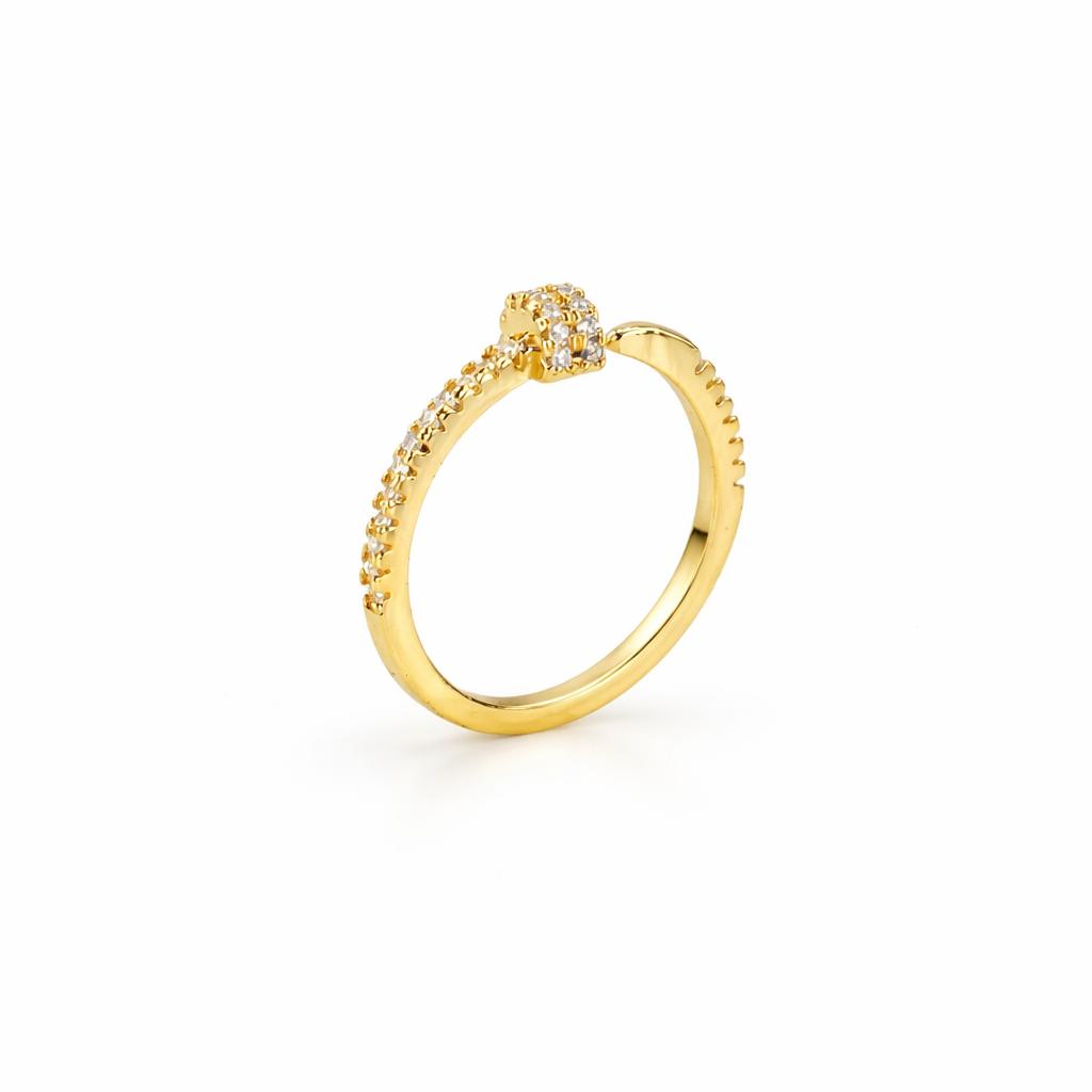 Luna Solitaire Gold Ring