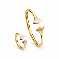 Aurelia Gold Fan Cuff Bracelet