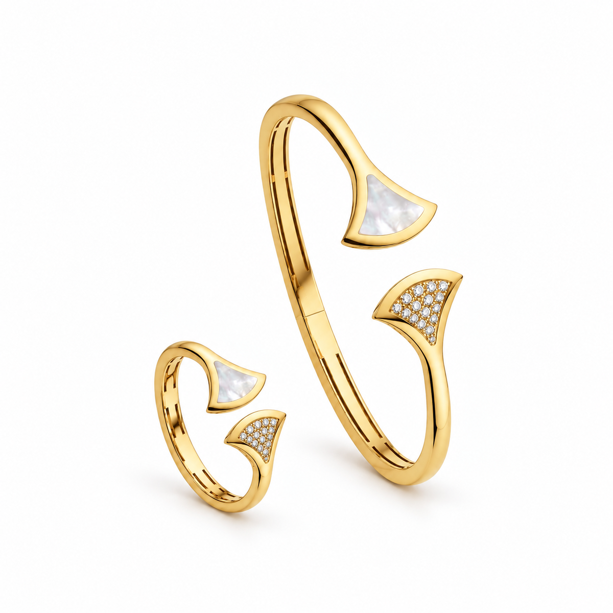 Aurelia Gold Fan Cuff Bracelet